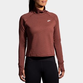 Brooks Notch Thermal Long Sleeve 2.0 Women's Running Apparel Run Raisin, Size XL