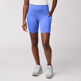 Brooks Spark 8" Short Tight Women's Running Apparel Bluebell, Size Large