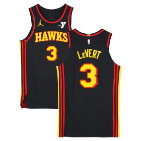 Caris LeVert Atlanta Hawks Game-Used #3 Black Jordan Brand Jersey vs. Detroit Pistons on February 23, 2025 - Size 48+4
