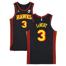Caris LeVert Atlanta Hawks Game-Used #3 Black Jordan Brand Jersey vs. Milwaukee Bucks on March 30, 2025 - Size 48+4