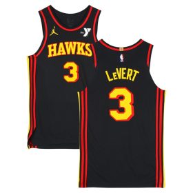 Caris LeVert Atlanta Hawks Game-Used #3 Black Jordan Brand Jersey vs. New York Knicks on April 5, 2025 - Size 48+4