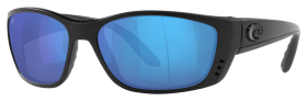 Costa Del Mar Fisch 580G Glass Polarized Sunglasses - Blackout/Blue Mirror - X-Large