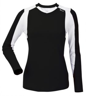 DUC Roll Women's Longsleeve Tennis Shirt (Black/White) [SALE]
