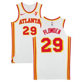 Daeqwon Plowden Atlanta Hawks Game-Used #29 White Nike Jersey vs. Orlando Magic on April 13, 2025 - Size 48+4