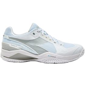 Diadora Men's Blushield Torneo 3 All Ground Tennis Shoes (White/Silver)