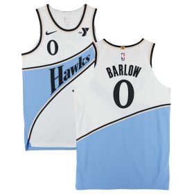 Dominick Barlow Atlanta Hawks Game-Used #0 White Nike City Edition Jersey vs. Golden State Warriors on March 22, 2025 - Size 50+4