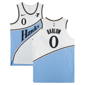 Dominick Barlow Atlanta Hawks Game-Used #0 White Nike City Edition Jersey vs. Philadelphia 76ers on March 23, 2025 - Size 50+4