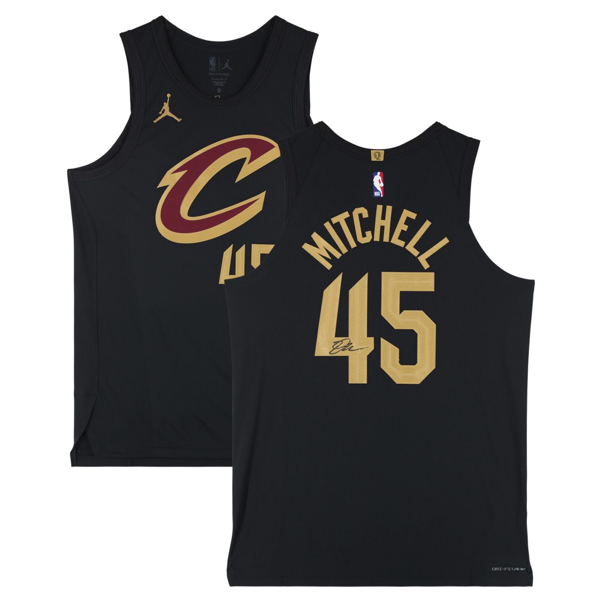 Donovan Mitchell Cleveland Cavaliers Autographed Nike Black Statement Authentic Jersey