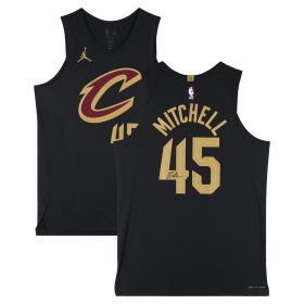 Donovan Mitchell Cleveland Cavaliers Autographed Nike Black Statement Authentic Jersey