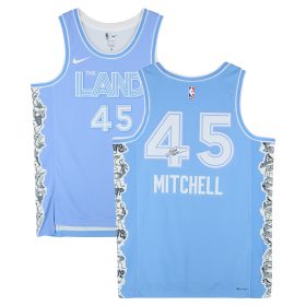 Donovan Mitchell Cleveland Cavaliers Autographed Nike Blue 2024-25 City Edtion Swingman Jersey