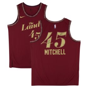 Donovan Mitchell Cleveland Cavaliers Autographed Nike Wine 2023-24 City Swingman Jersey with "Welcome to the Spiderverse" Inscription - Limited Edition of 5