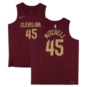 Donovan Mitchell Cleveland Cavaliers Autographed Nike Wine Icon Swingman Jersey with "Let Em Know" Inscription
