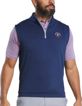 FootJoy 2025 U.S. Open Quilted Men's Golf Vest - Navy - Blue, Size: Small