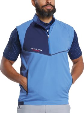 FootJoy 2025 U.S. Open Zephyr Wind Men's Golf Vest - Blue - Blue, Size: Small