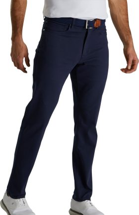 FootJoy Cotton Twill 5-Pocket Men's Golf Pants - Navy - Blue, Size: 42x30