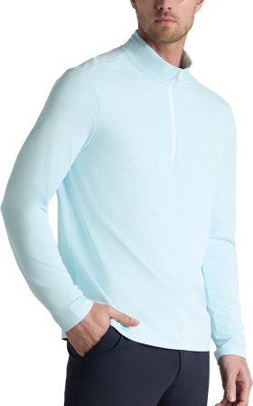 G/FORE Brushed Back Tech Quarter Zip Men's Golf Pullover 2025 - Blue, Size: Small