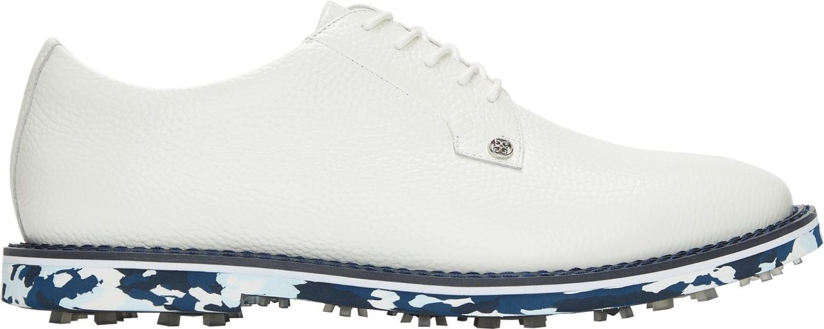 G/FORE Gallivanter Camo Sole Pebble Leather Golf Shoes - Snow/Twilight - 8 - MEDIUM
