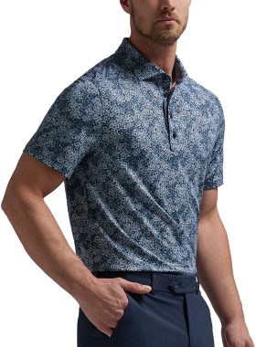 G/FORE Hydrangea Tech Jersey Men's Golf Polo - Blue, Size: Medium