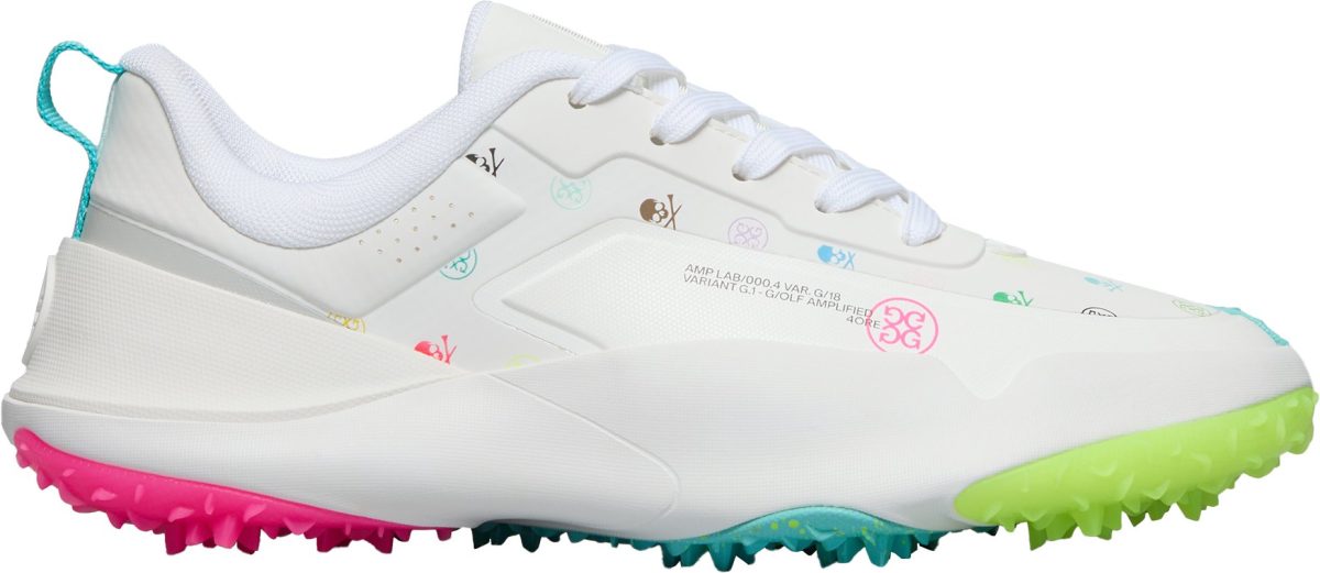 G/FORE Limited Release G/18 Icon Golf Shoes - Snow/Multi - 7 - MEDIUM