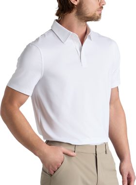 G/FORE Melange Ice Nylon Men's Golf Polo Shirt - White, Size: XXL