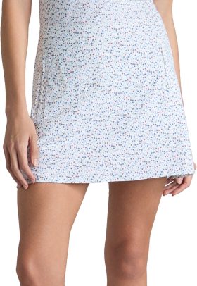 G/FORE Womens Aye Poppy Silky Tech Nylon A-Line Golf Skort - White, Size: Large