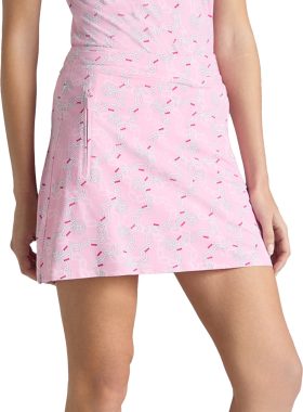 G/FORE Womens Floral Silky Tech Nylon A-Line Golf Skort - Purple, Size: Large