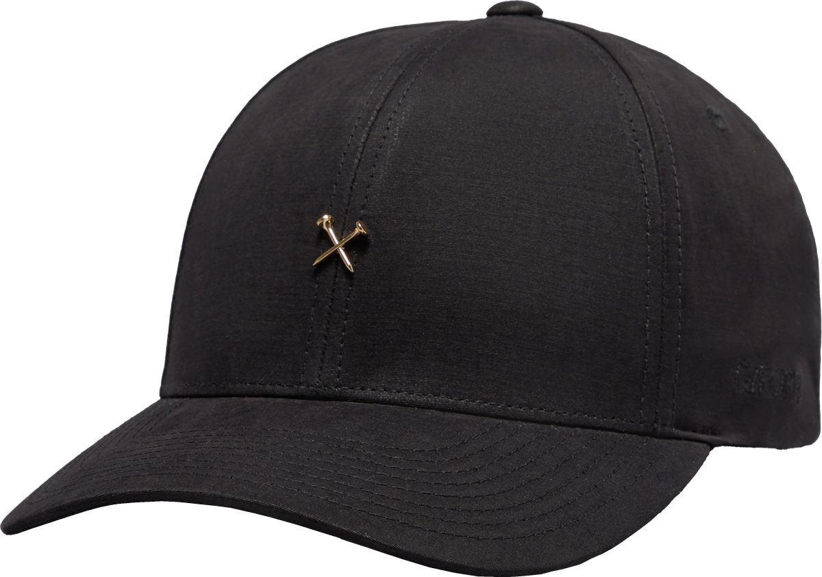 G/FORE Womens Metal Tees Waxed Cotton Low Profile Golf Hat - Black