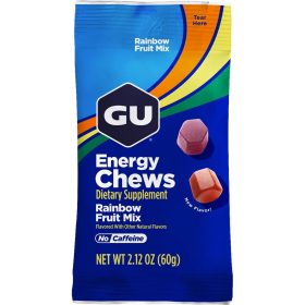 GU Energy Chews Double Serving Bag - 12 Pack Rainbow Mix, One Size