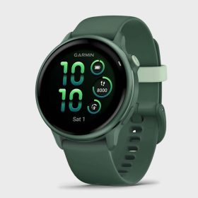 Garmin vivoactive 6 GPS Watches Metallic Jasper Green with Jasper Green Band