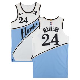 Garrison Mathews Atlanta Hawks Game-Used #24 White Nike City Edition Jersey vs. Chicago Bulls on December 26, 2024 - Size 46+4