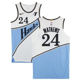 Garrison Mathews Atlanta Hawks Game-Used #24 White Nike City Edition Jersey vs. Minnesota Timberwolves on December 23, 2025 - Size 46+4