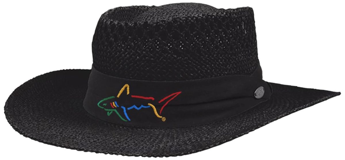 Greg Norman Signature Straw Men's Golf Hat - Black, Size: One Size