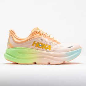 HOKA Bondi 9 Men's Running Shoes Frost/Pale Tangerine Size 9.5 Width D - Medium