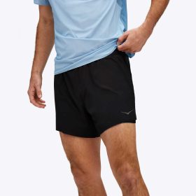 HOKA Glide 5" Short with Brief Men's Running Apparel Black, Size Small