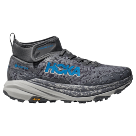 HOKA Speedgoat 6 Mid GTX Trail Running Shoes for Men - Satellite Gray/Stardust - 11.5M
