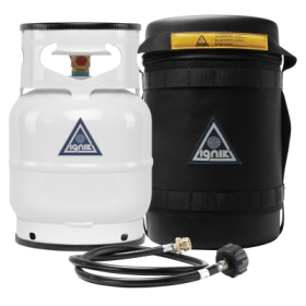 Ignik Gas Growler Deluxe Refillable Propane Tank Kit with Adaptor - Black