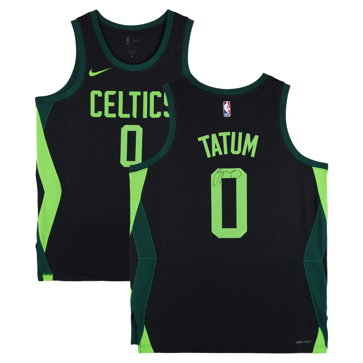 Jayson Tatum Boston Celtics Autographed Black Nike 2024-25 City Edition Swingman Jersey