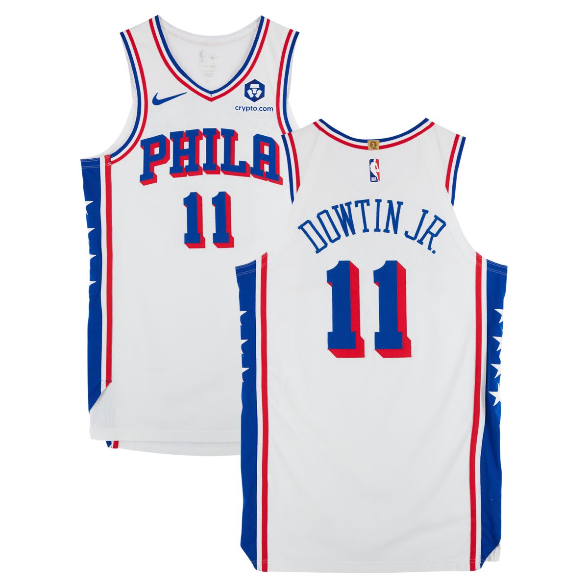 Jeff Dowtin Philadelphia 76ers Player-Issued #11 White Nike Jersey from the 2024-25 NBA Season - Size 46+4