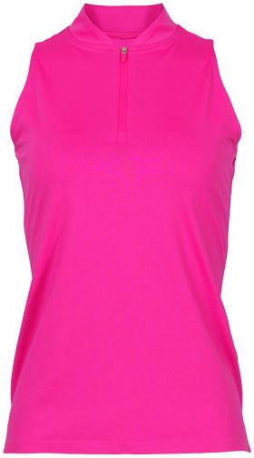 JoFit Womens Attitude Mock Sleeveless Golf Top - Pink, Size: Small