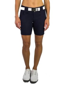 JoFit Womens Belted Everyday Golf Shorts - Blue, Size: 16