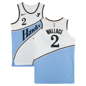 Keaton Wallace Atlanta Hawks Game-Used #2 White Nike City Edition Jersey vs. Indiana Pacers on March 8, 2025 - Size 48+4