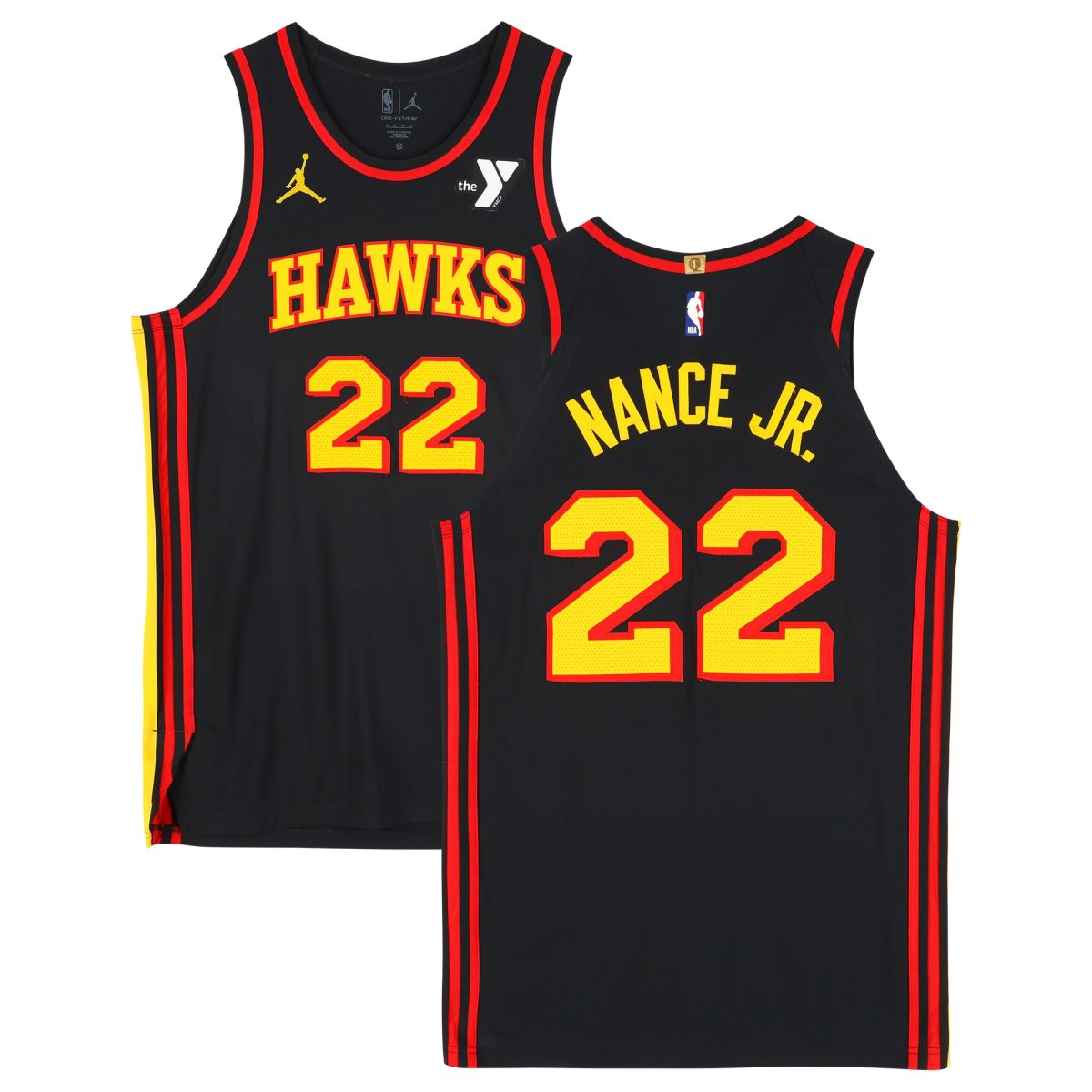 Larry Nance Jr. Atlanta Hawks Game-Used #22 Black Jordan Brand Jersey vs. Washington Wizards on November 15, 2024 - Size 52+4