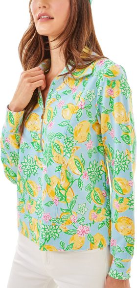 Lilly Pulitzer Womens UPF 50+ Eleni Golf Pullover - Multicolor, Size: Large