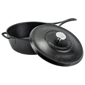 Lodge Blacklock '49 Triple-Seasoned 4-Qt. Cast-Iron Deep Skillet with Lid
