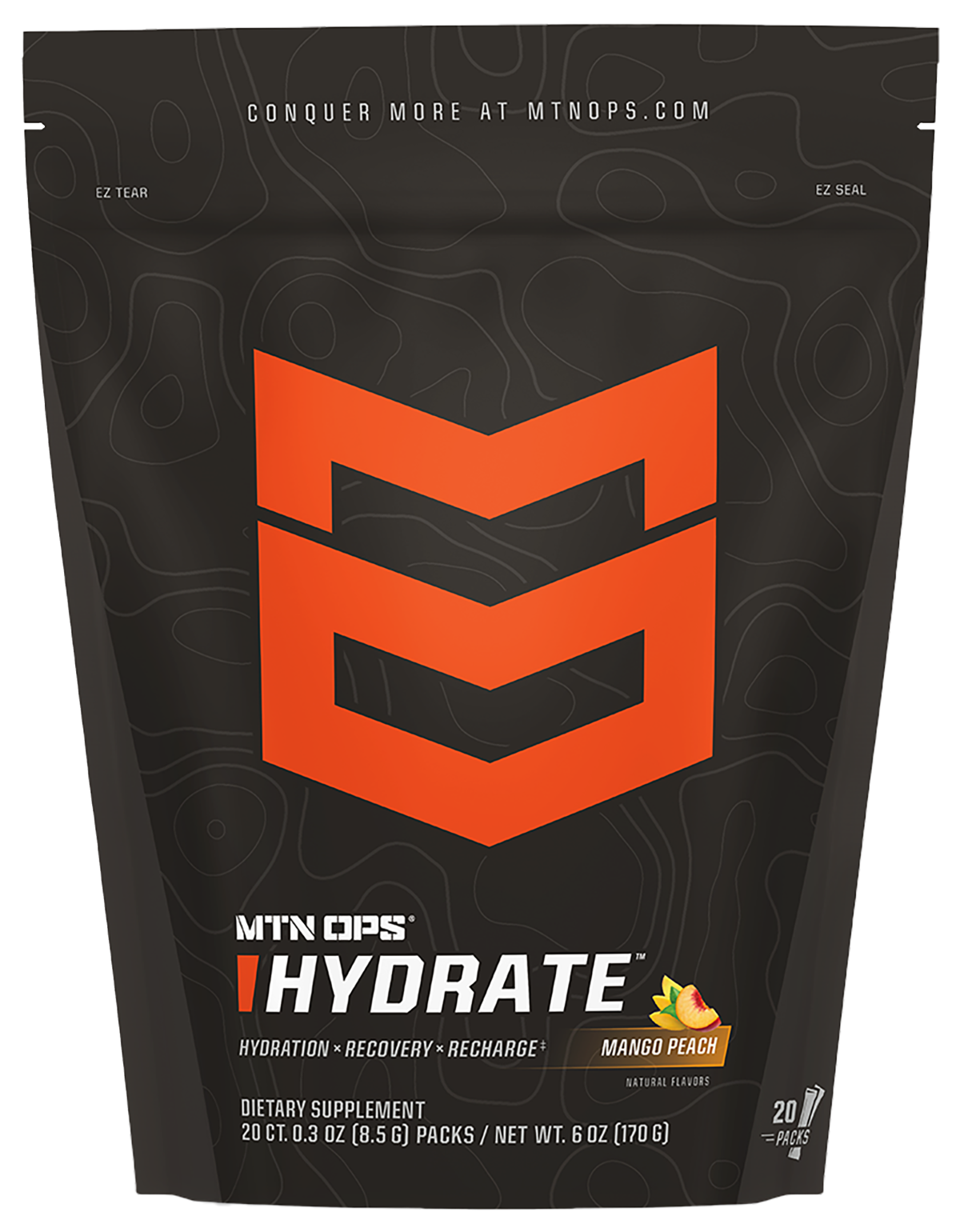 MTN OPS Hydrate Mango Peach Drink Mix - 6.1 oz. - 20 Servings