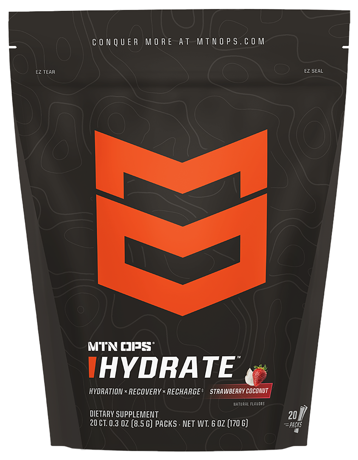MTN OPS Hydrate Strawberry Coconut Drink Mix - 6 oz. - 20 Servings