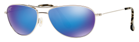 Maui Jim Baby Beach Polarized Sunglasses - Silver/Blue Hawaii Mirror - Medium