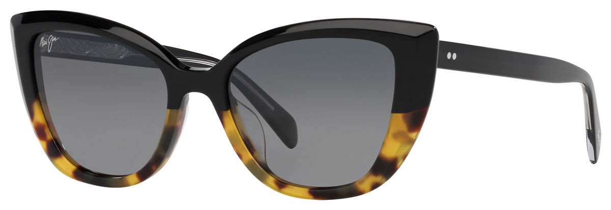 Maui Jim Blossom Glass Polarized Sunglasses for Ladies - Black/Tokyo Tortoise/Gray