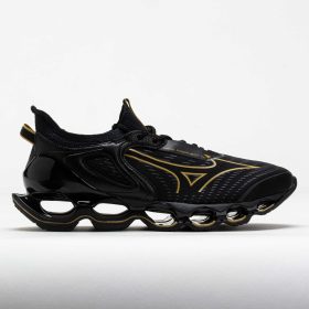 Mizuno Wave Prophecy 14 Men's Running Shoes Black/Gold Size 9.5 Width D - Medium