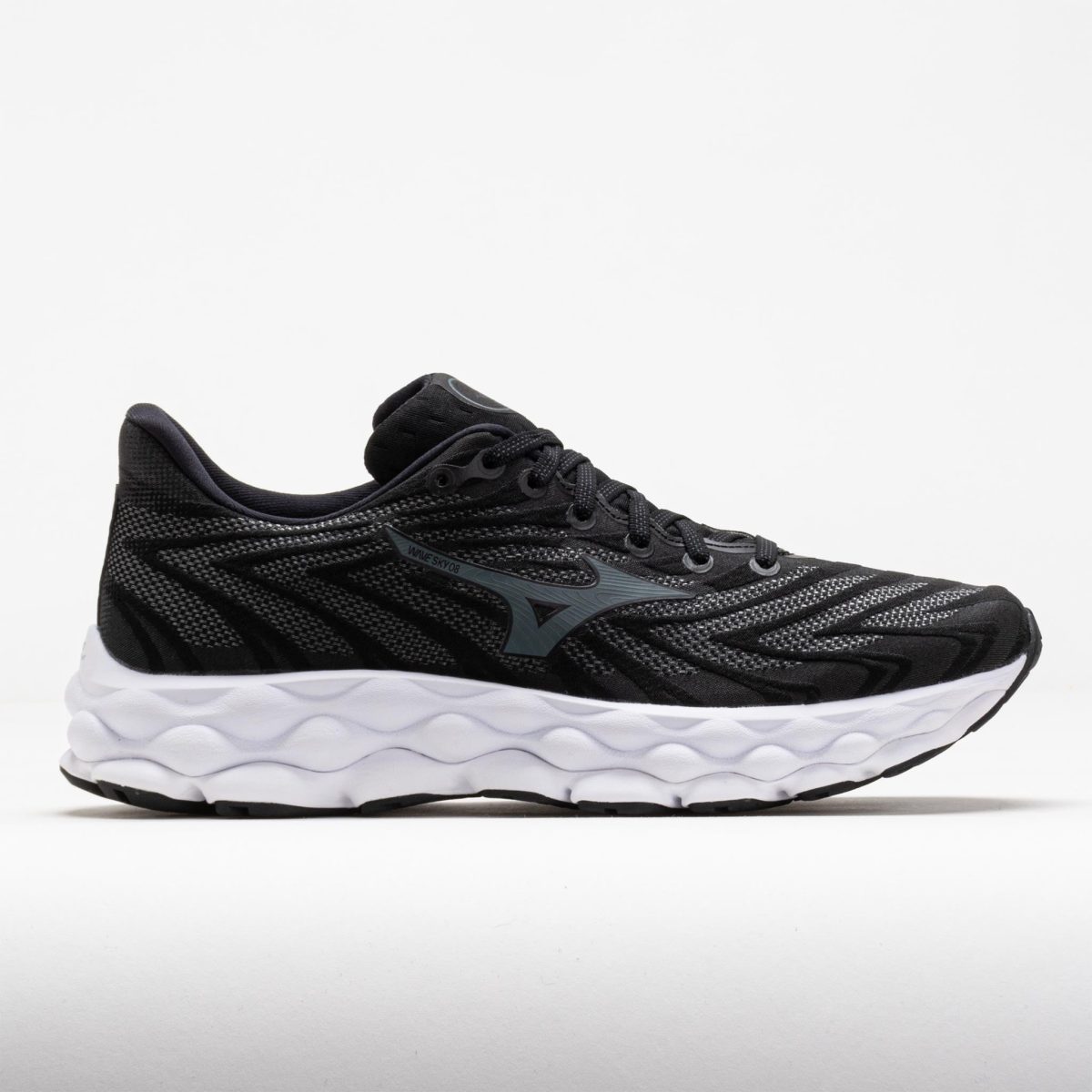 Mizuno Wave Sky 8 Men's Running Shoes Black/Metallic Grey Size 9.5 Width D - Medium